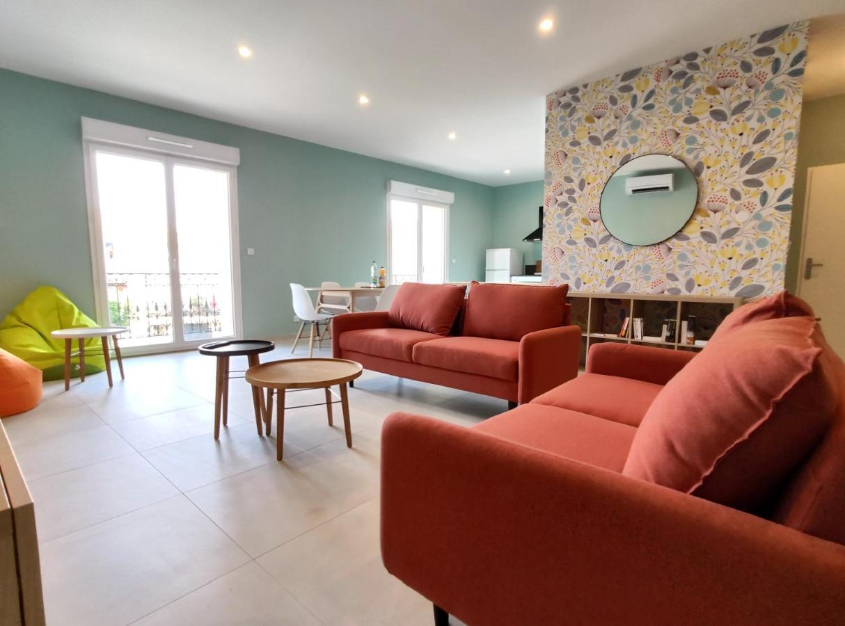 Colormix 3 Etoiles - 95M2 Plein Centre - Ensoleille Climatise Lägenhet Mèze Exteriör bild